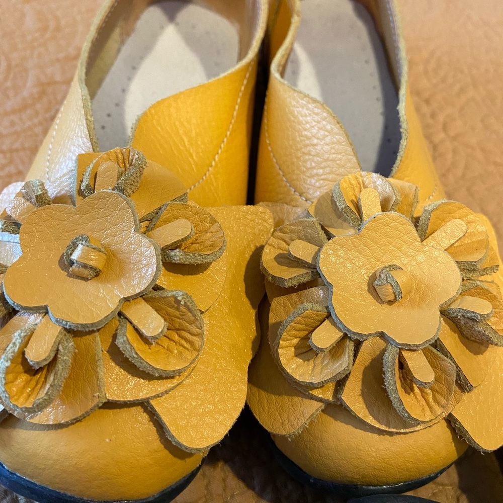 Yellow Flowered Shoes